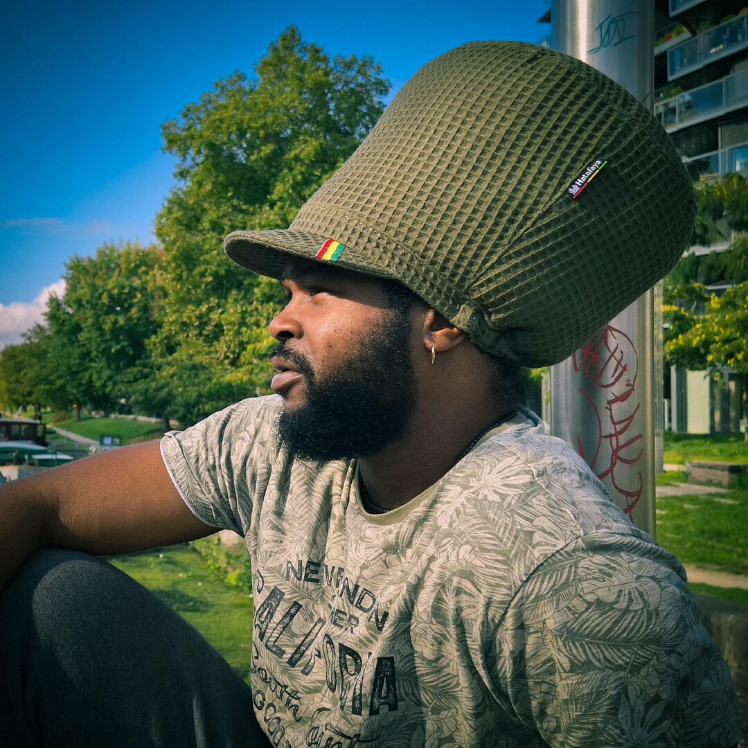Kakhi Rasta WAFFLE - Khaki Sportswear Rasta Cap, Texturized Fabric, Honeycomb ...