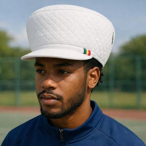 UPFULL Rasta Cap van witte, elastische sweatstof, voor dreadlocks en dik haar