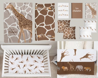 giraffe print crib sheets