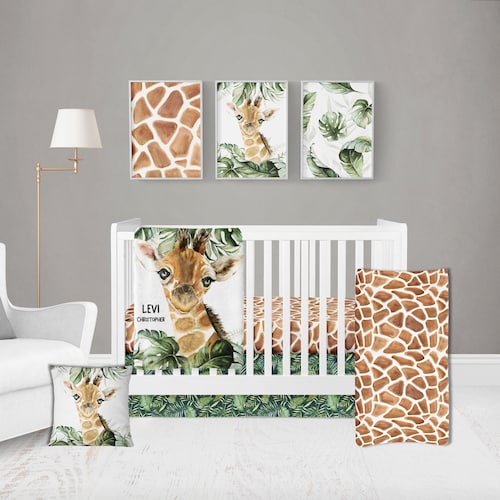 Jungle Safari Animal Baby Bedding Set Minky Crib Sheet Etsy