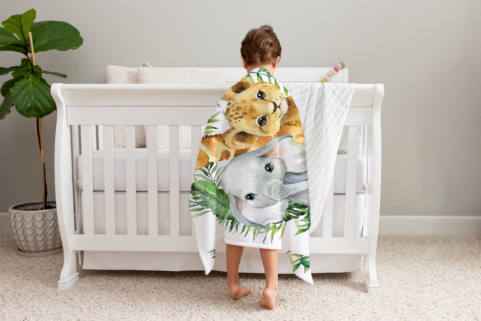 sunny safari crib bedding