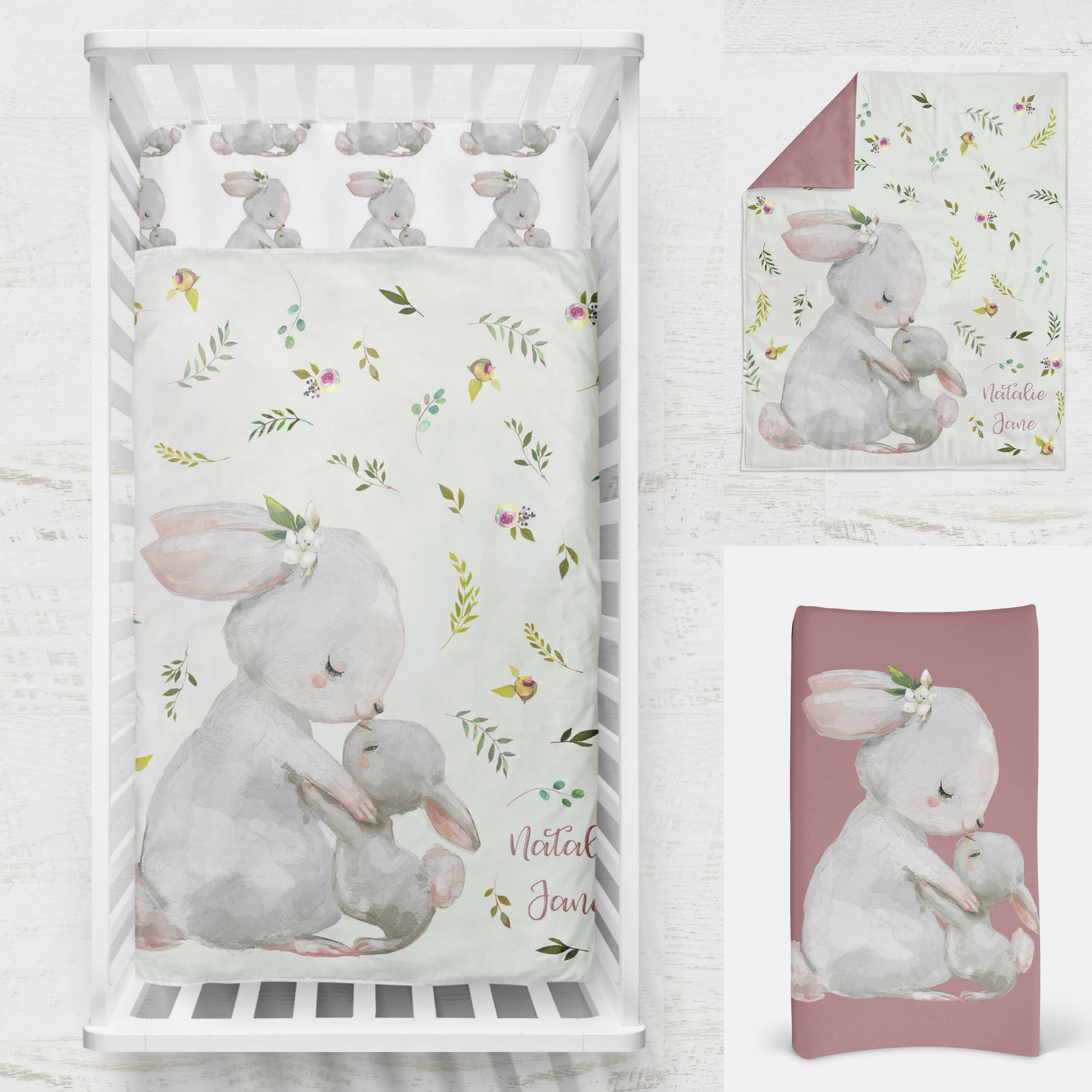 bunny baby bedding