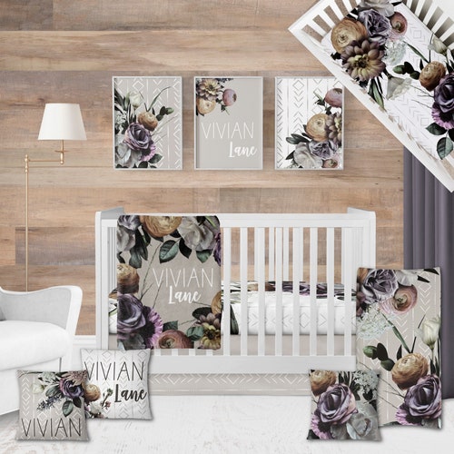 Monochrome Crib Sheet Changing Pad Cover Nursing Pillow Etsy