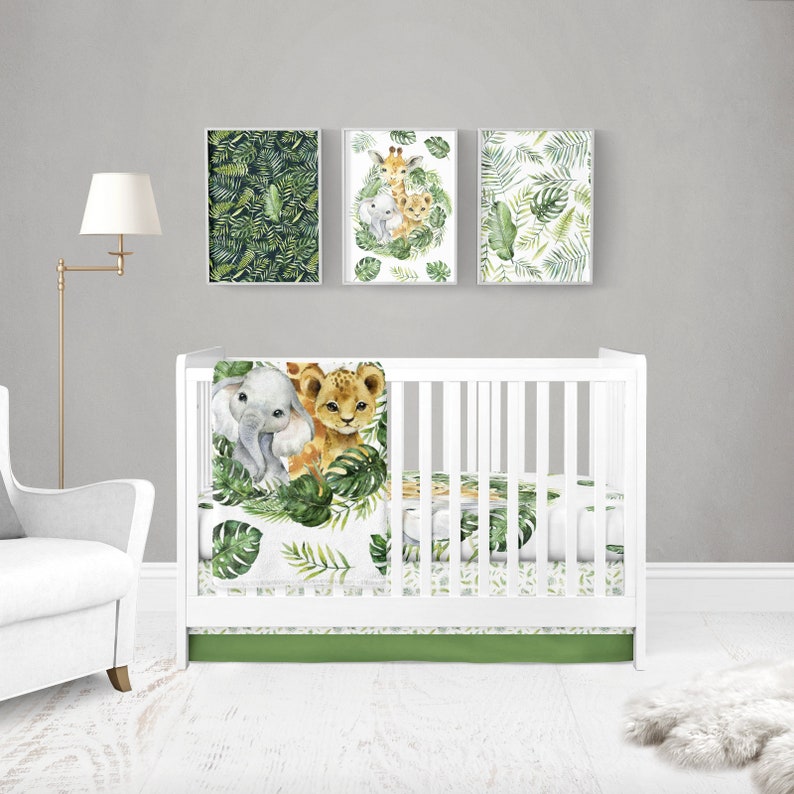Safari Baby Bedding Crib Set Lion Baby Blanket Jungle Theme Etsy
