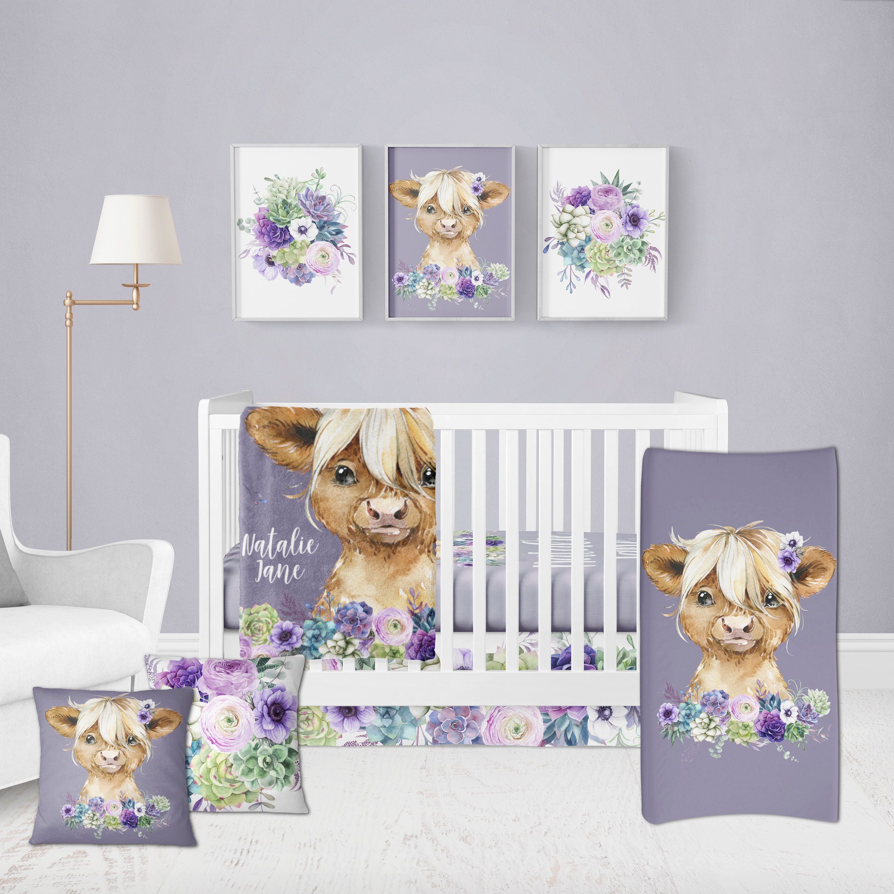 Snuggle Blanket: Pastel Purple Cow Print – Live Sweet Shop