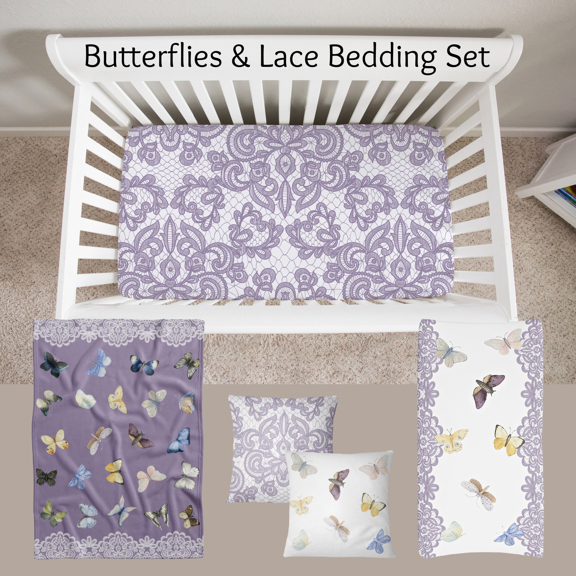 Butterfly Baby Bed Skirt Etsy