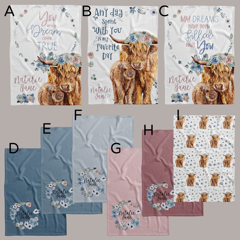 Personalized Highland Cow Baby Girl Crib Bedding Set Pink Etsy