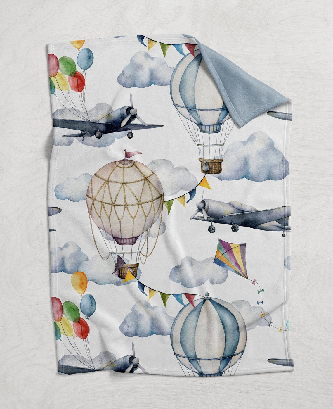 Hot Air Balloon Baby Bedding Vintage Fighter Jet Aircraft Etsy
