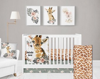 giraffe print crib sheets