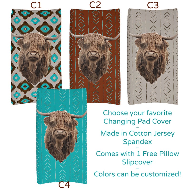 Highland Cow Baby Boy Bedding Personalized Nursery Crib Set Etsy