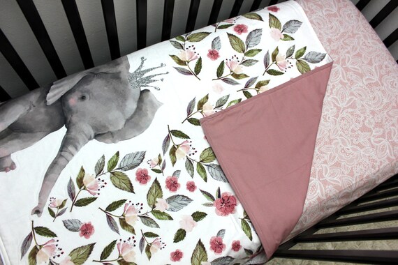 dusky pink cot bedding