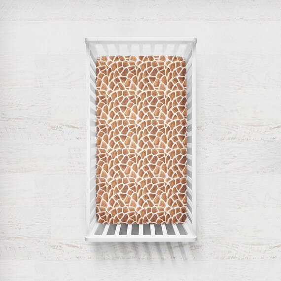 giraffe print crib sheets