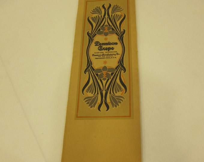 Vintage Dennison Crepe Paper. 1930s Art Deco Wrapper and Green Crepe Paper Sheets. Etsy