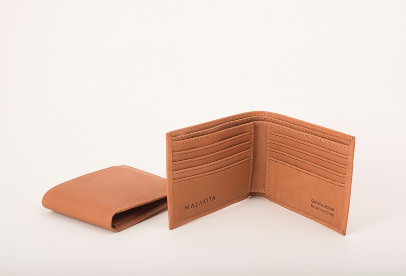 Slim Leather Wallet Men Minimal Brown Leather Wallet Mens Etsy - image 0