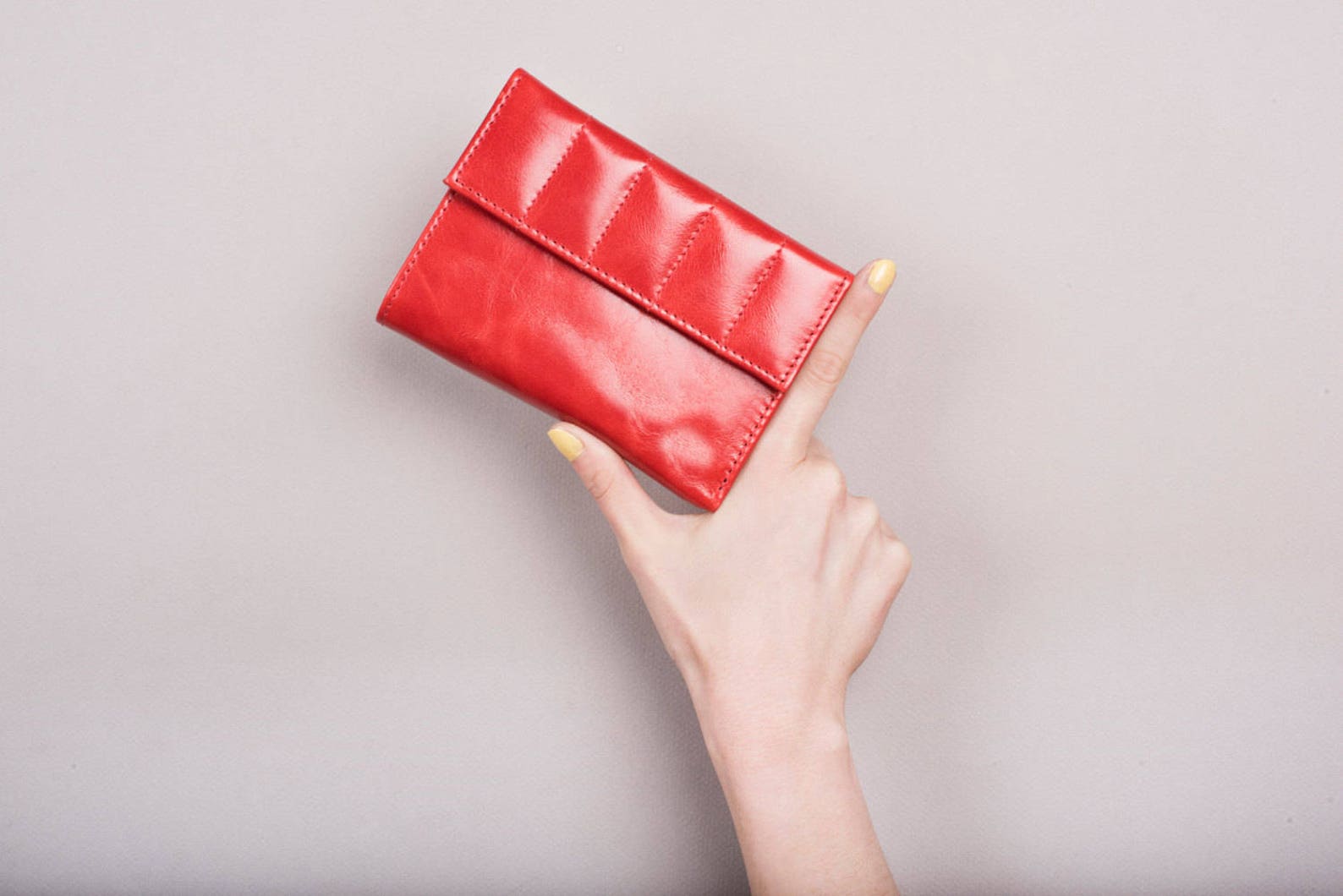 Orange wallet leather women Handmade wallet for ladies Etsy