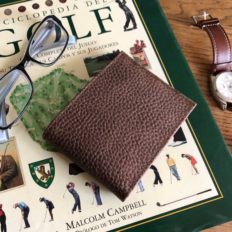 Textured Leather Wallet For Men Bifold Wallet For Him Etsy - image 0