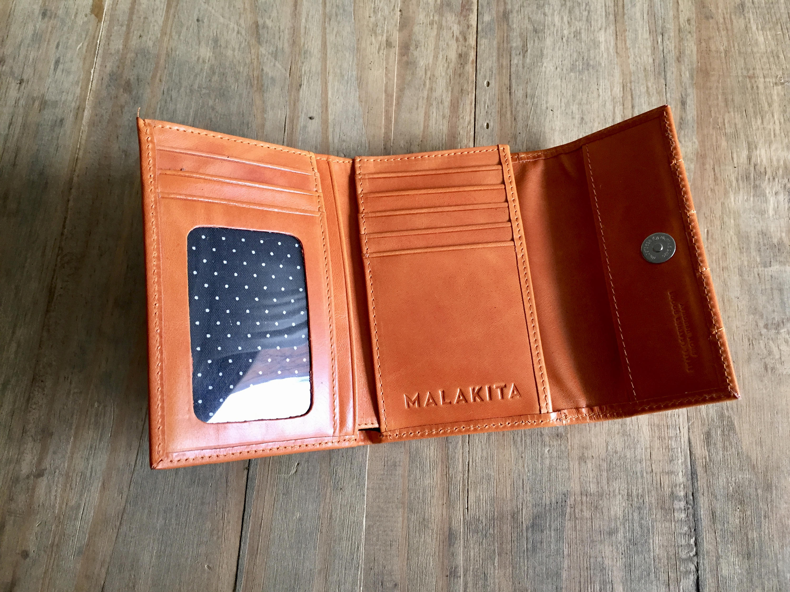 Orange wallet leather women Handmade wallet for ladies Etsy