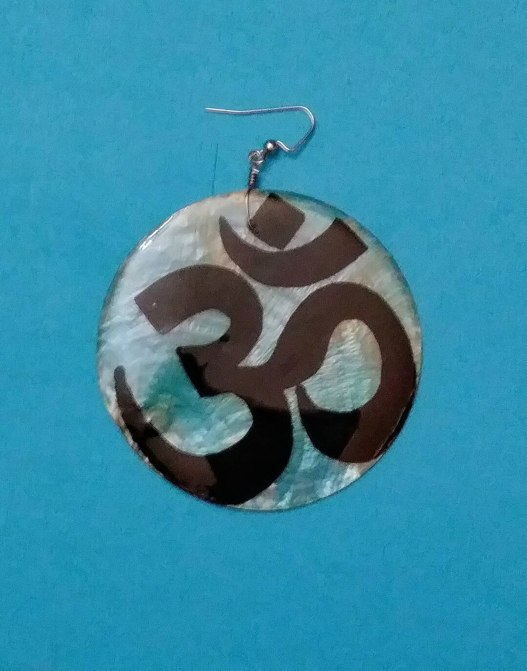 Capri Shells Large Hand Painted Capri Shell Earrings - 'om' - the All Encompassing ...