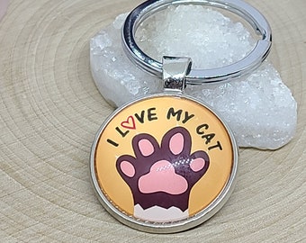 Cat Photo Keychain, Cat Mom Keychain, Cat Lover Gift, Cat Key Chain, Cat Photo Keyring, Cat Car Accessories, Cat Mom Key Ring