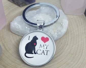 Cat Keychain, Cat Lover Gift, Cat Photo Keychain, Cat Photo Keyring, Car Accessories, Key Chains, Cat Mom Gift, Key Chains For Women