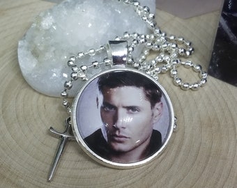 Dean Winchester Pendant Necklace, Supernatural Pendant Necklace, Jensen Ackles Pendant Necklace, Dean Winchester Supernatural Jewelry