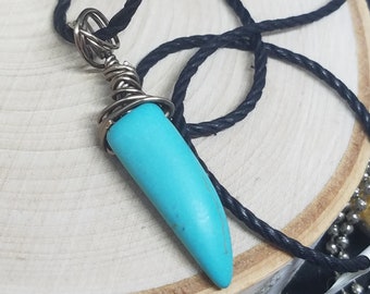 Shark Tooth Stone Pendant, Shark Teeth Stone Necklace, Shark Tooth Necklace, Shark Tooth Pendulum Necklace, Shark Tooth Pendant Necklace