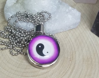 Yin Yang Necklace, Yin Yang Pendant, Yin Yang World Necklace, Yin Yang Snap Jewelry, Yin Yang Balance Necklace, Yin Yang Pendant Necklace