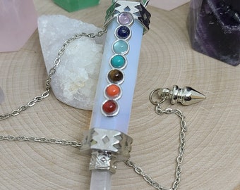 Opal Crystal Pendulum, Opal Stone Pendulum, Opal Pendulum, Opal Pendulum Crystal Point, Opal Manifestation Quartz, Opal Healing Crystals