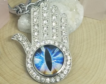 Evil Eye Photo Keychain, Hamsa Hand Keychains, Evil Eye Keychain, Evil Eye Bag Charm, Eye Key Chain, Keychains For Women