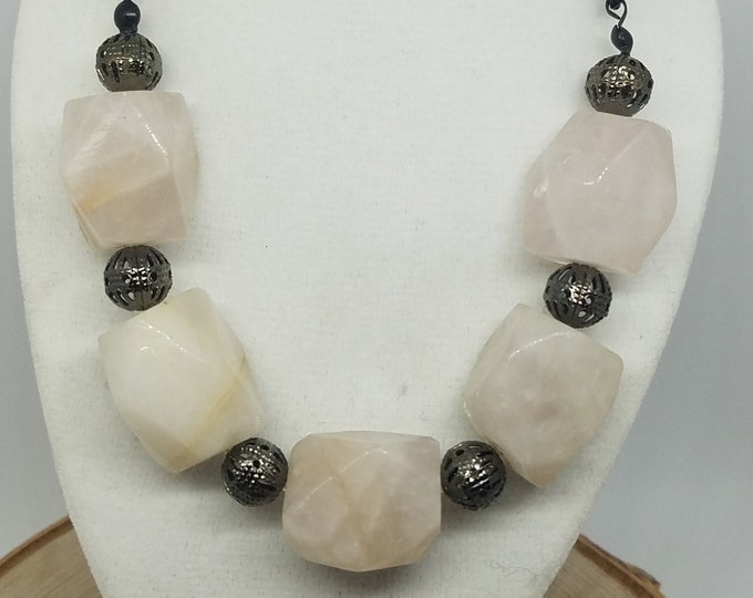 Quartz Crystal Necklace Rock Quartz Crystal Necklace Crown Chakra Crystal Jewelry Quartz Stone Jewelry Crystal Healing Necklace