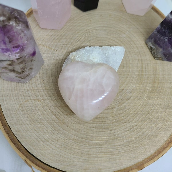 Rose Quartz Heart, Rose Quartz Crystal, Rose Quartz Worry Stone, Rose Quartz Wishing Stones, Rose Quartz Palm Stone,Rose Quartz Pagan Charms