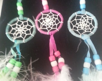 Dream Catchers Keychains, Nightmare Catcher Key Chains, Blue Dream Catcher, Pink Dream Catcher, Green Dream Catcher, Native Art Key Chains