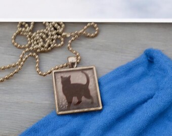 Cat Necklace, Cat Charm Photo Pendant, Cat Lover Gift, Cat Mom Photo Jewelry,Pet Parent Gift,Cat Pendant Photo Jewelry,Cat Mom Photo Pendant