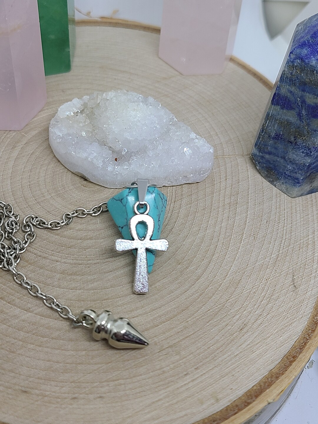 KSJEHW Stern Pendel Brett Set - Wünschelrute Mit Kristall Pendel Für Wahrsagen & Meditation