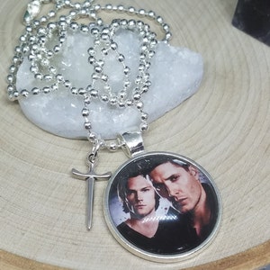 Dean Winchester Photo Necklace, Sam Winchester Photo Jewelry, Supernatural Pendant Necklace, Supernatural Charm Necklace, Supernatural Gift image 7