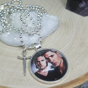 Dean Winchester Photo Necklace, Sam Winchester Photo Jewelry, Supernatural Pendant Necklace, Supernatural Charm Necklace, Supernatural Gift image 8