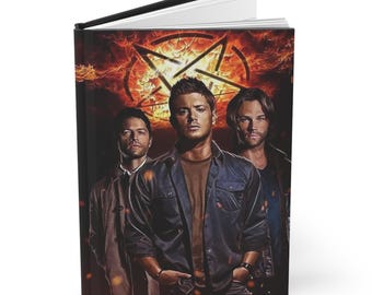 Supernatural Journal - Hardcover Notebook, Dean Winchester, Sam Winchester, Castiel Journal, Matte Cover