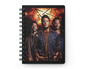 Supernatural Dean Sam Castiel Spiral Journal: Lined Notebook, 150 Pages