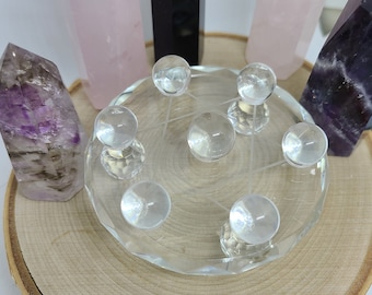 Quartz Crystal Grid, Quartz Sphere, Quartz Crystal Sphere, Quartz Crystal Protection, Quartz Empath Protection, Quartz Healing Crystals