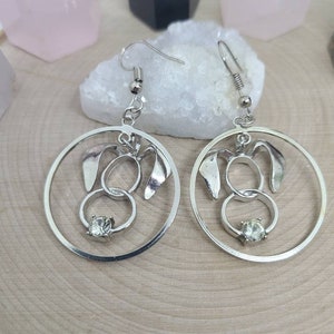 Rabbit Hoop Earrings, Rabbit Lover Gift,Alice In Wonderland Rabbit Earrings,Bunny Easter Earrings Dangle,Bunny Dangle Earrings,Hoop Earrings