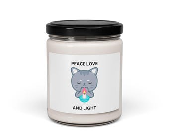 Soy Candle, Cat Candle Gift, Manifestation Candle, Vegan Candle, Scented Candle, Home Decor, Aromatherapy Candle, Birthday Gift, Holiday