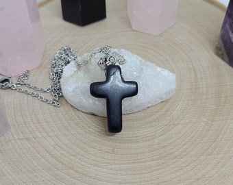 Blue Goldstone Cross Necklace, Blue Goldstone Crystal Cross, Blue Goldstone Cross Pendant, Blue Goldstone Cross Jewelry,Blue Goldstone Cross