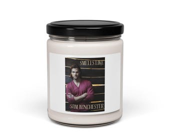 Supernatural Soy Candle, Sam Winchester Inspired, 9oz Jar Candle, Aromatherapy Scented Candle, Smells Like Sam Winchester, Gift for Fans,