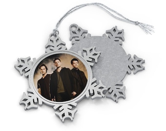 Supernatural Christmas Ornament, Dean & Sam Winchester, Snowflake Decor