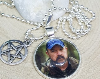 Supernatural Bobby Singer Pendant Necklace, Bobby Singer Supernatural Pendant,Winchester Supernatural Jewelry,Bobby Singer Supernatural Gift