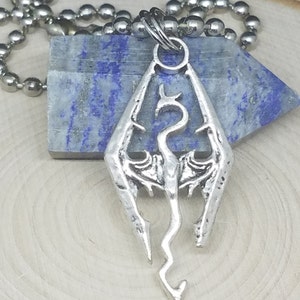 Silver Dragon Pendant Necklace: Gothic Steampunk Jewelry