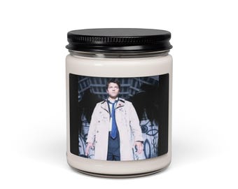 Castiel Soy Candle: Supernatural Angel Wings Scented Gift