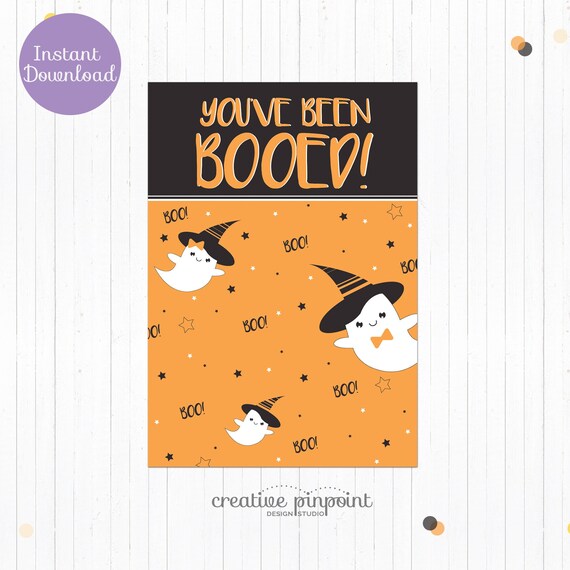 You’ve Been Booed Printable - You've Been Booed Cookie Card - Halloween Cookie Card - Ghost Cookie - Halloween Tag - You’ve Been Booed Tag Il_570xn