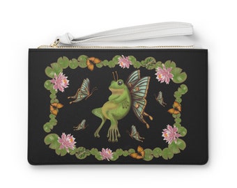 Flutterfrog Clutch Bag, kikker, heks, tas, vlinderkikker, leuk, mooi