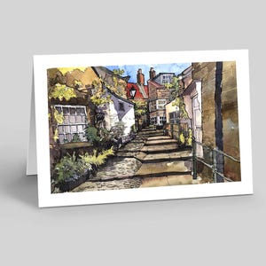 Robin Hood's Bay Street greetings card